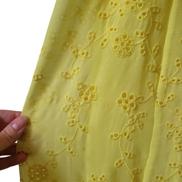Alice + Olivia Yellow Eyelet Maxi Dress - Picture 12 of 16